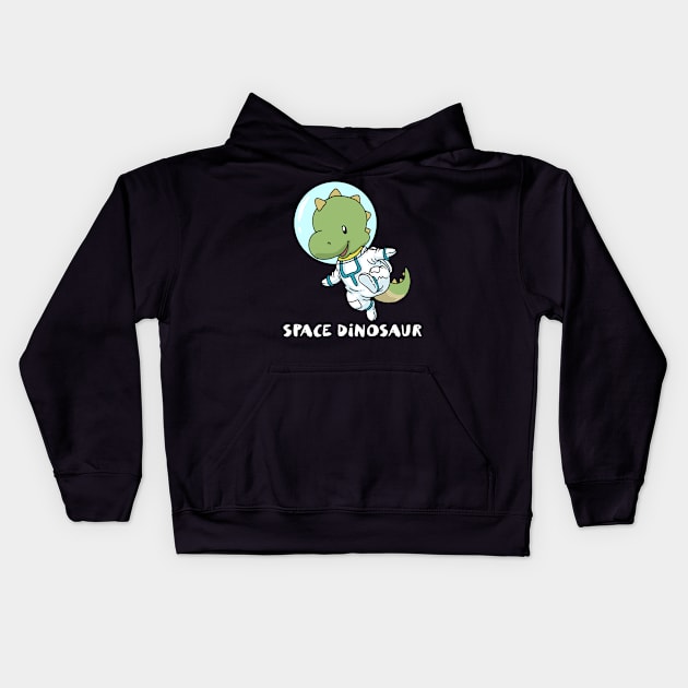 Space Dinosaur Funny Dinosaur Gift Kids Hoodie by CatRobot